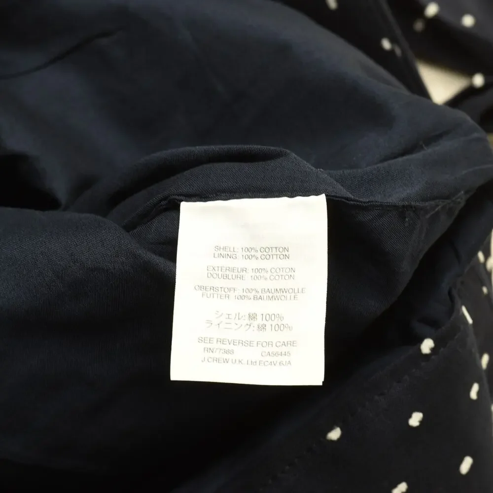 J. Crew Women Bermuda Shorts Polka Dot Cotton Blue Size 4 Belted